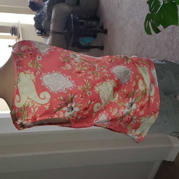 Larry Levine s feels like satin adorned w/ribbon flowers flattery - Picture 4 of 7